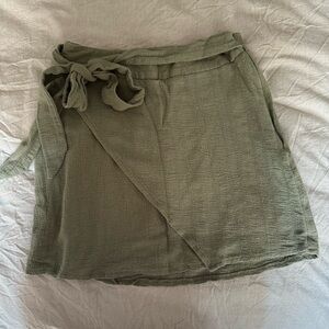 Showpo Green Wrap Mini Skirt